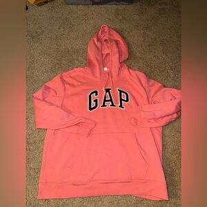 GAP HOODIE navy and salmon